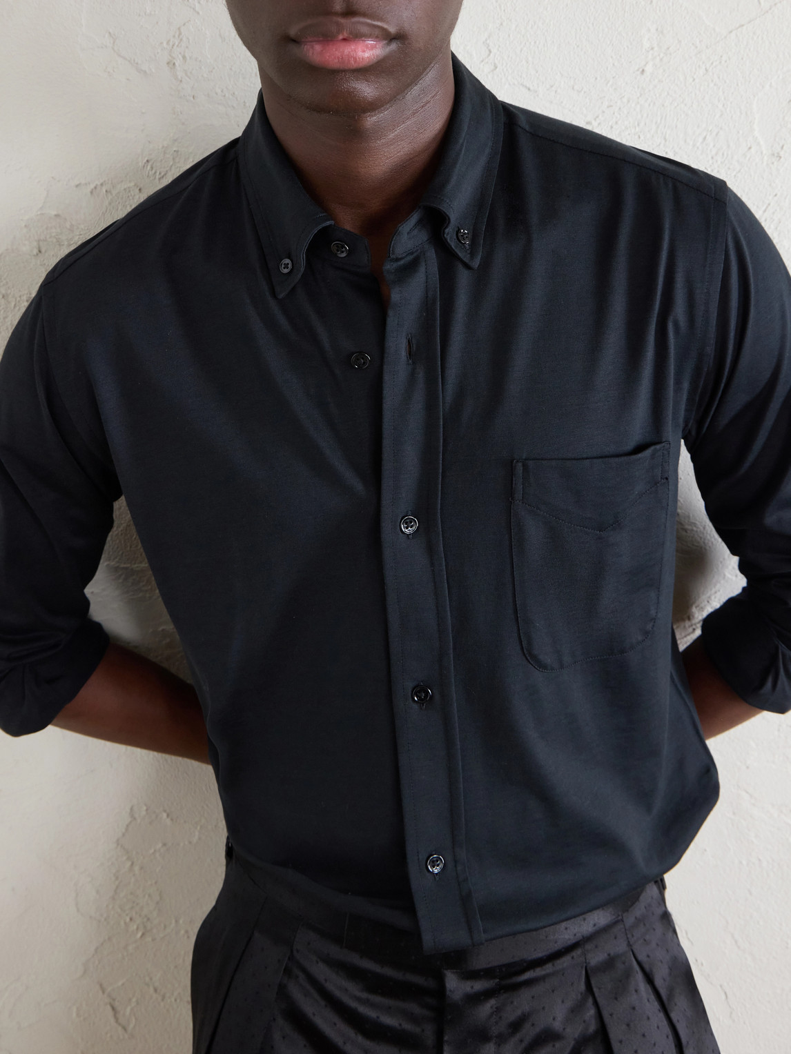 Silk And Cotton-Blend Shirt