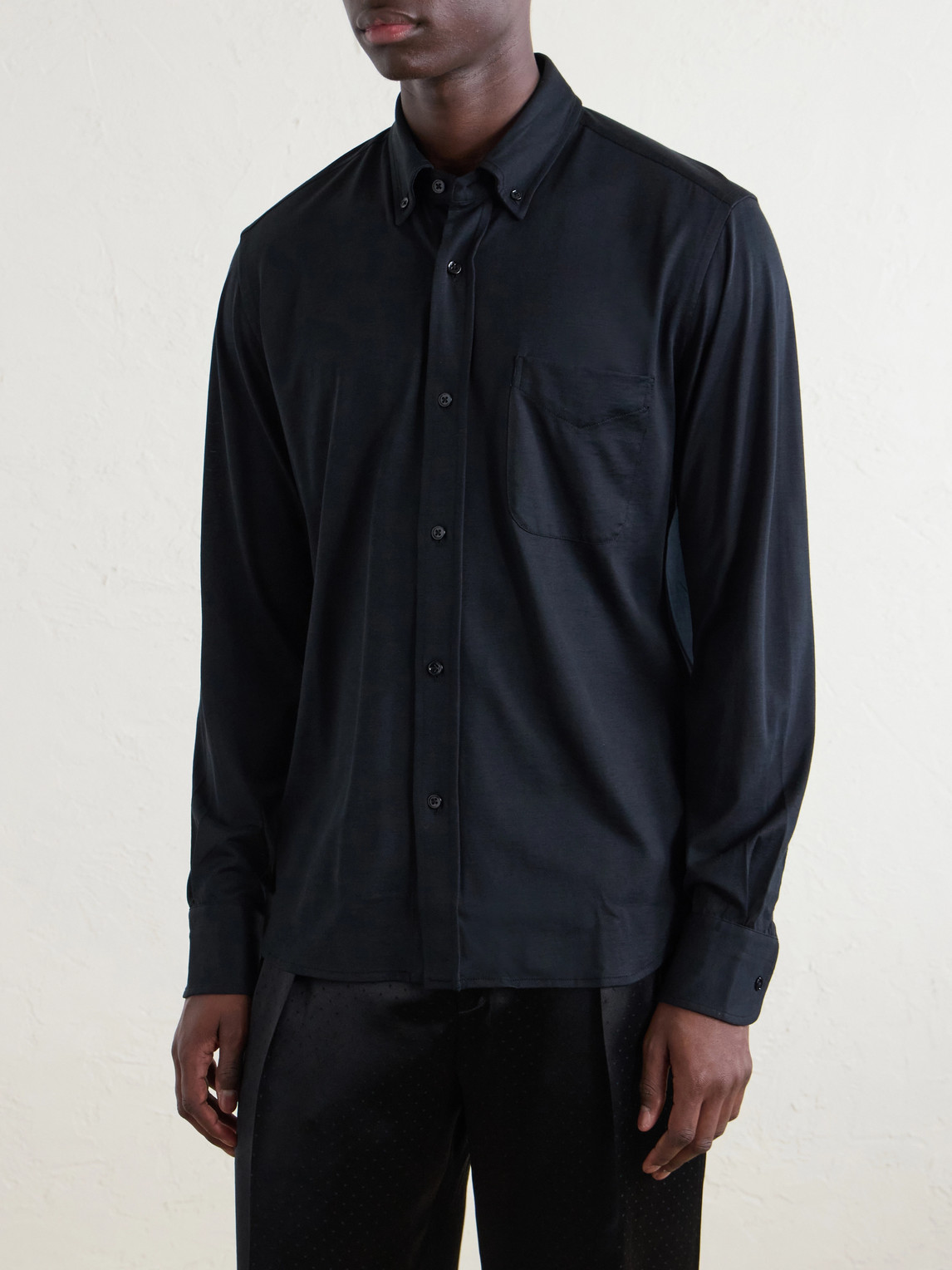 Silk And Cotton-Blend Shirt