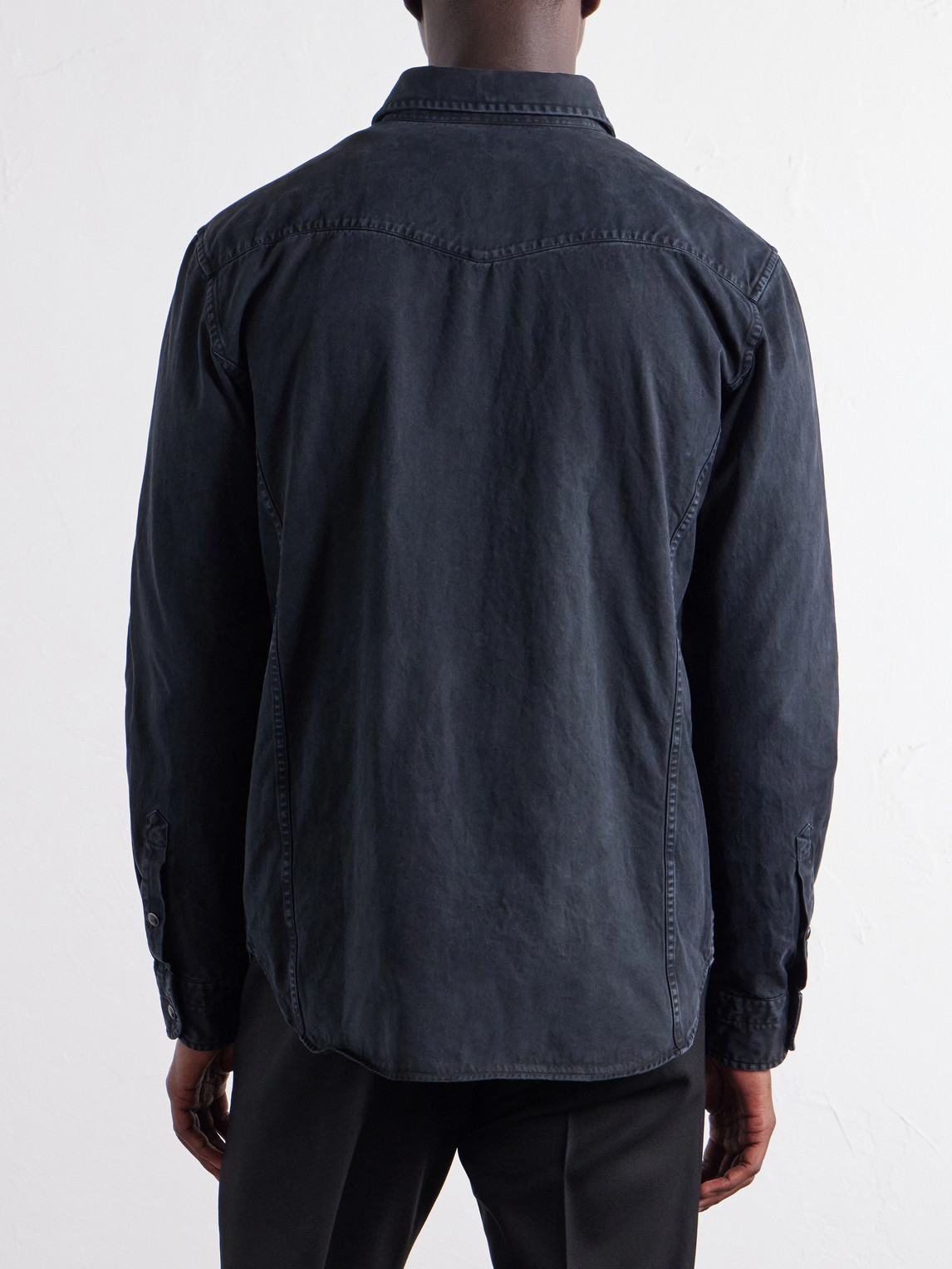 Garment-Dyed Denim Shirt
