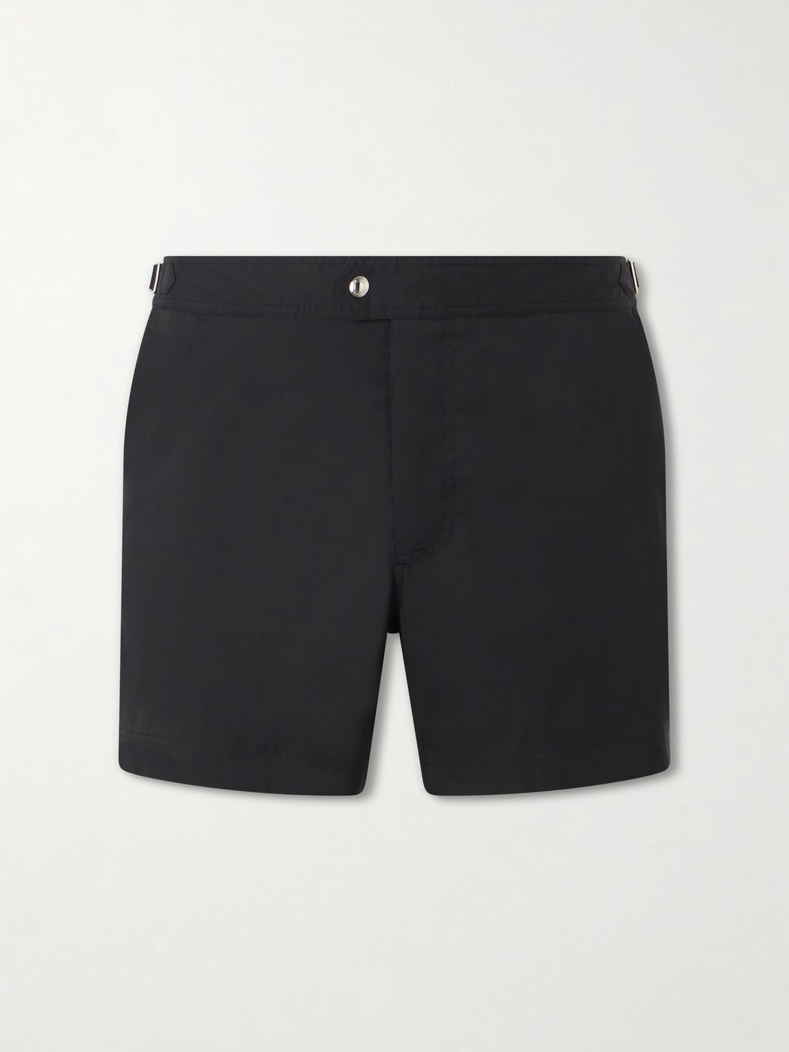 Tom Ford Straight-leg Mid-length Swim Shorts In Black