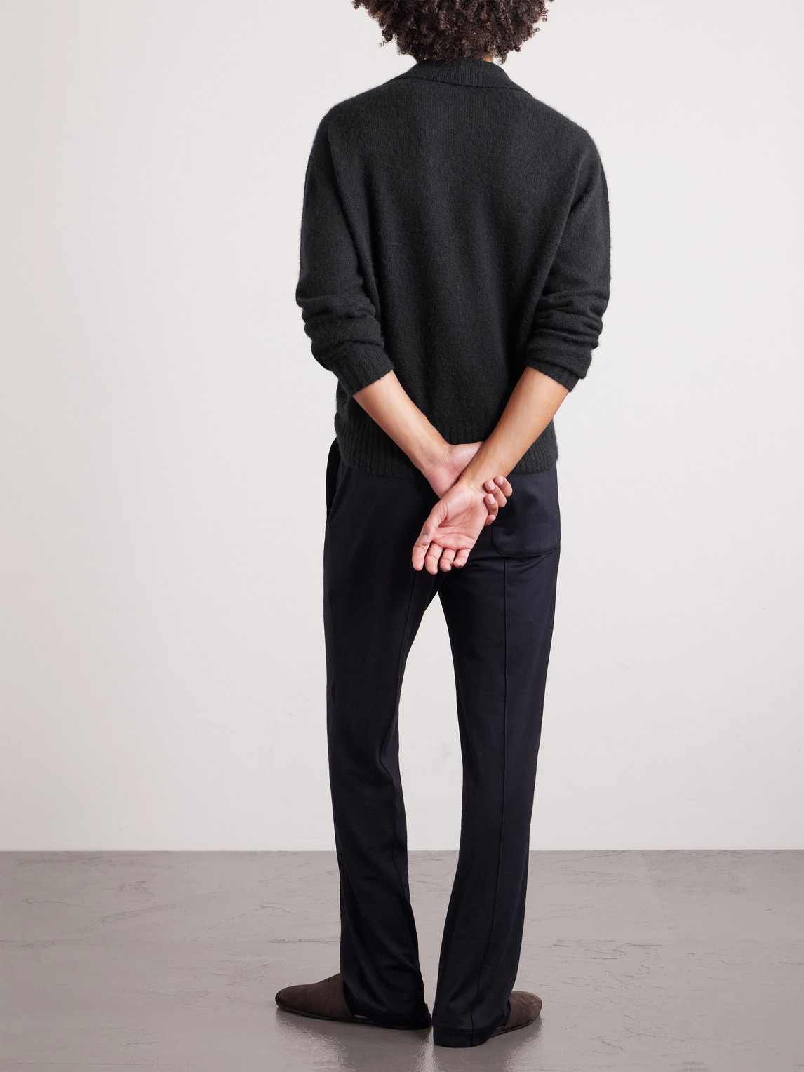 Cashmere And Silk-Blend Polo Sweater