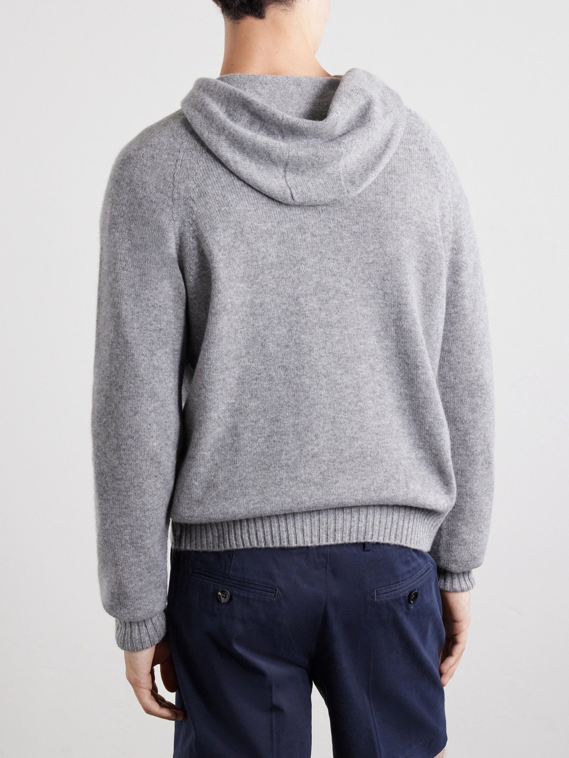 Logo-Embroidered Cashmere Hoodie