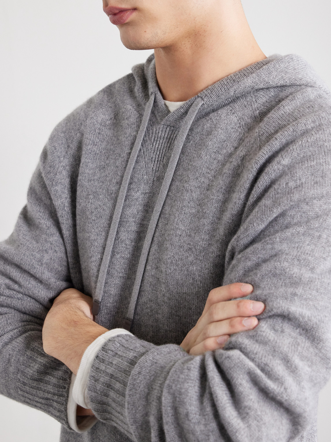 Logo-Embroidered Cashmere Hoodie