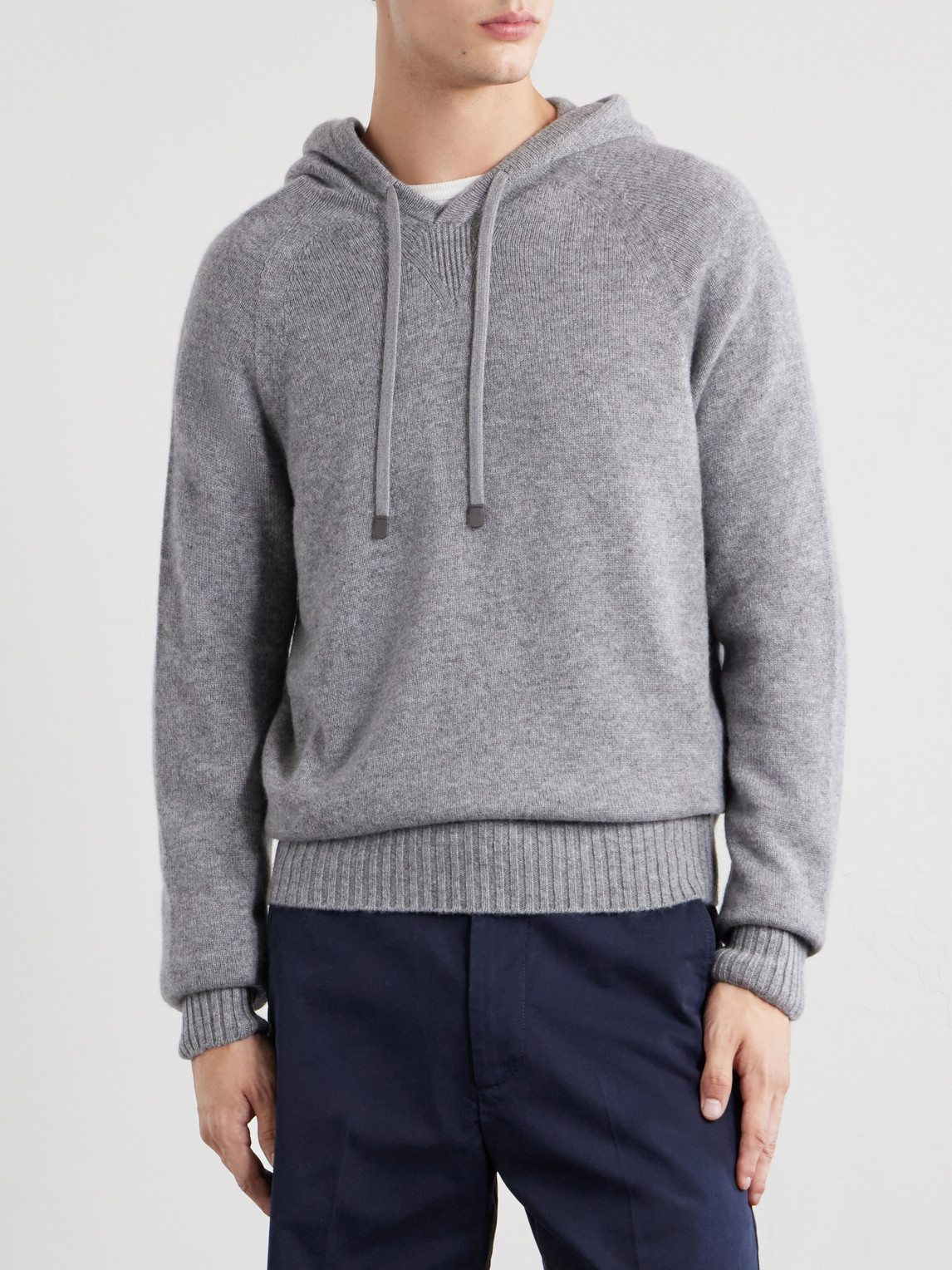 Logo-Embroidered Cashmere Hoodie