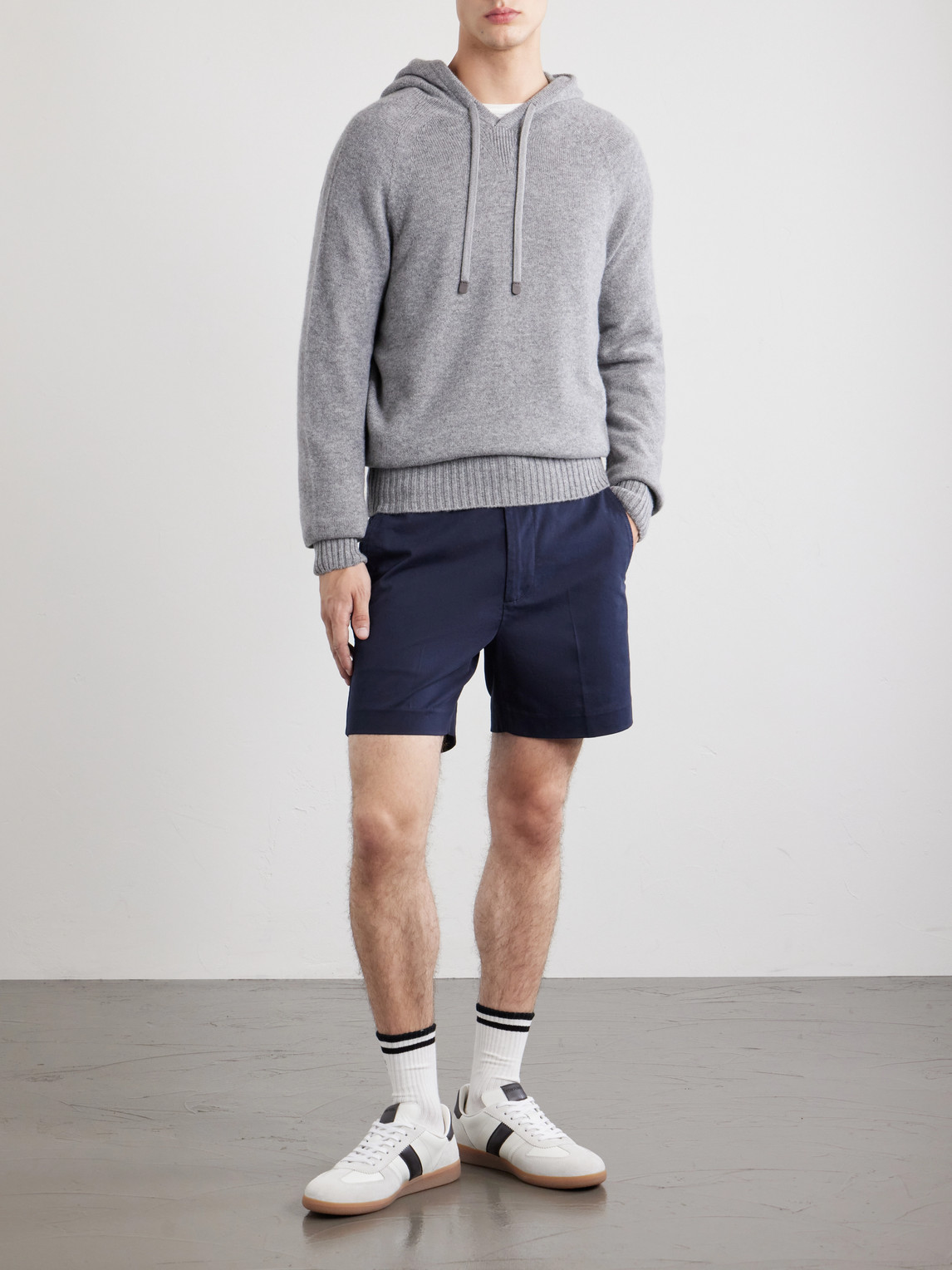 Logo-Embroidered Cashmere Hoodie