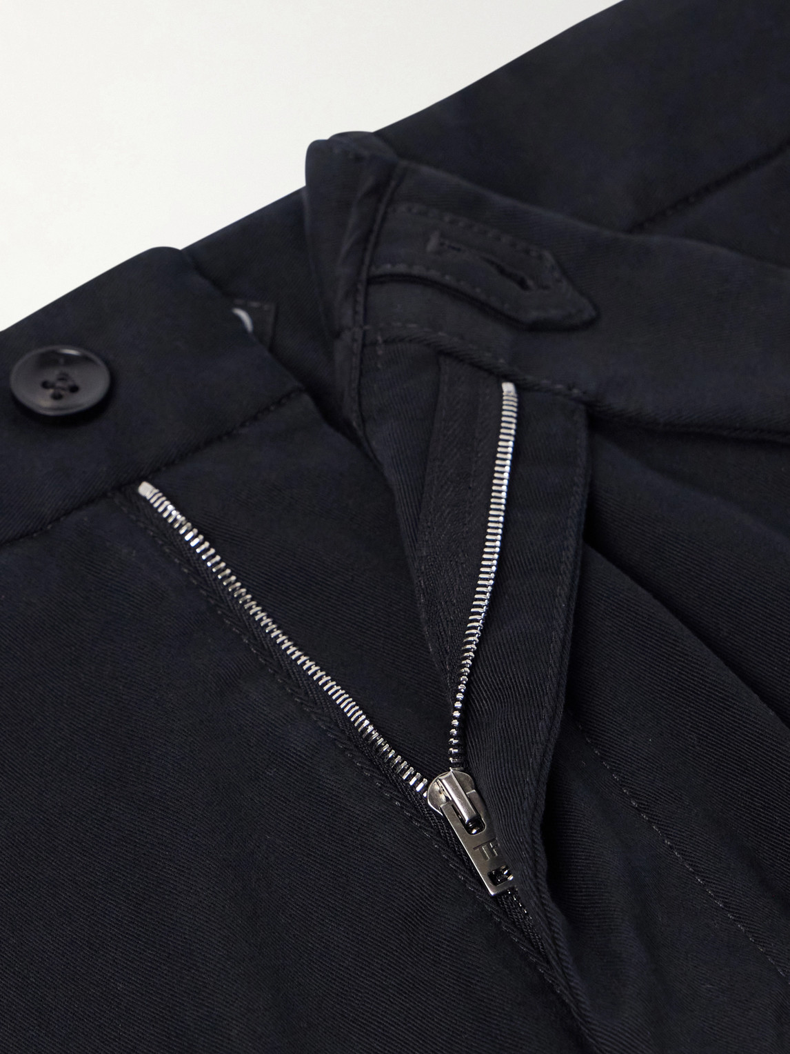 Tapered Cotton-Blend Twill Trousers