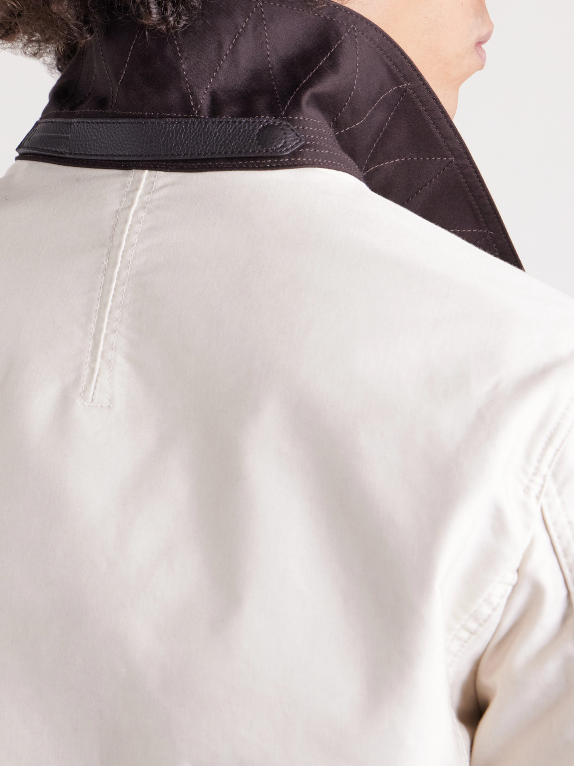 Slim-Fit Cotton-Satin Blouson Jacket