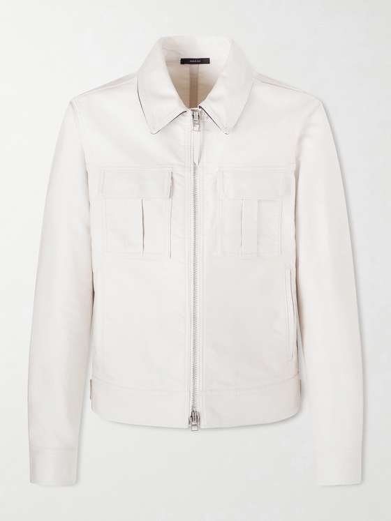 Tomford Slim-Fit Cotton-Satin Blouson Jacket