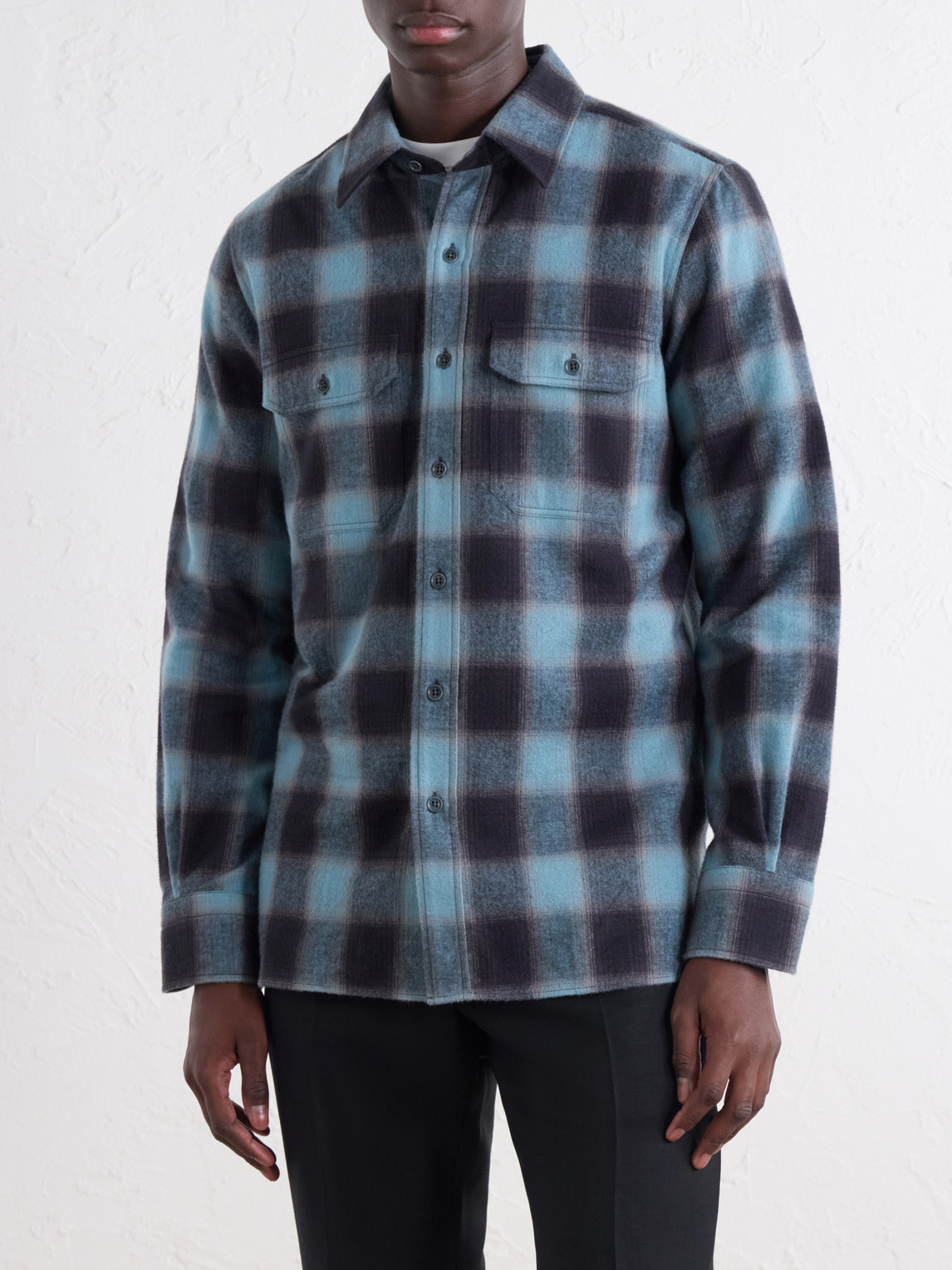 Checked Cotton-Flannel Shirt