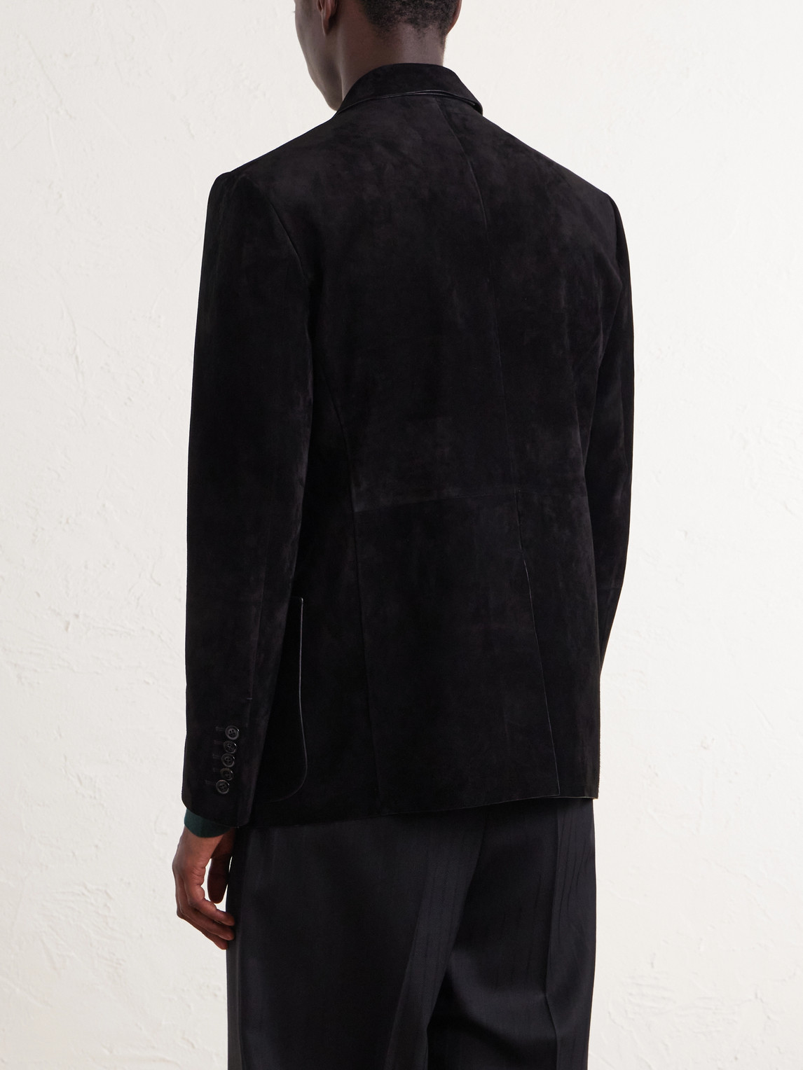 Panelled Suede Blazer