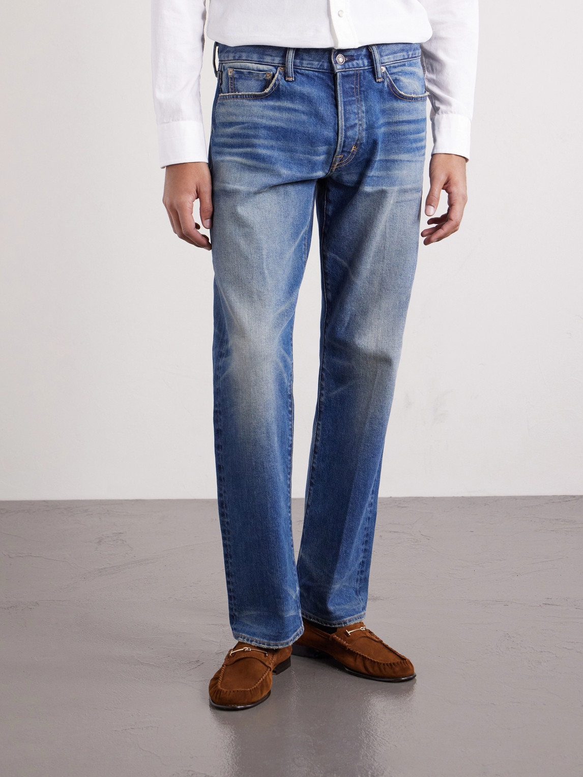 Straight-Leg Selvedge Jeans