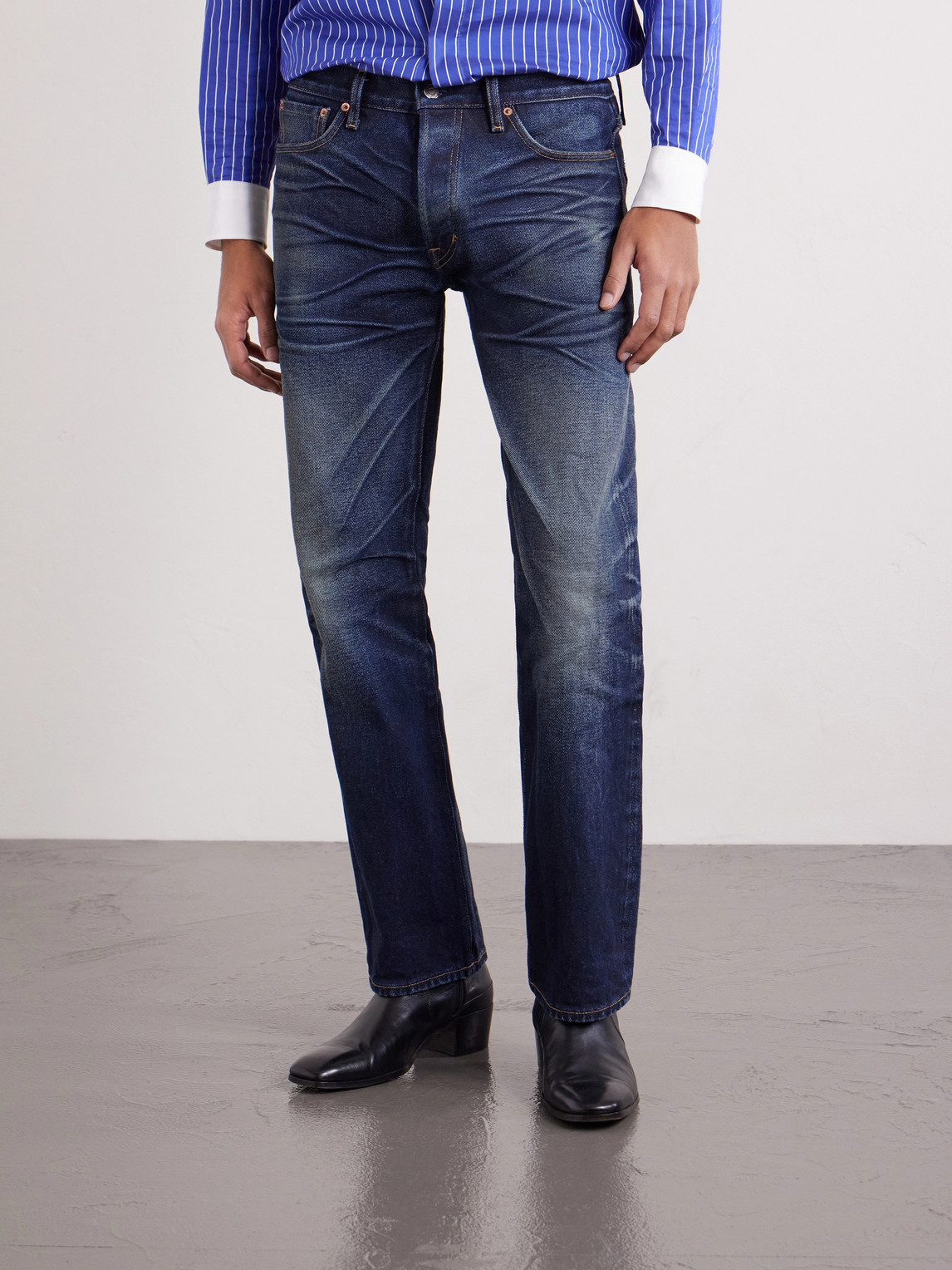 Straight-Leg Selvedge Jeans