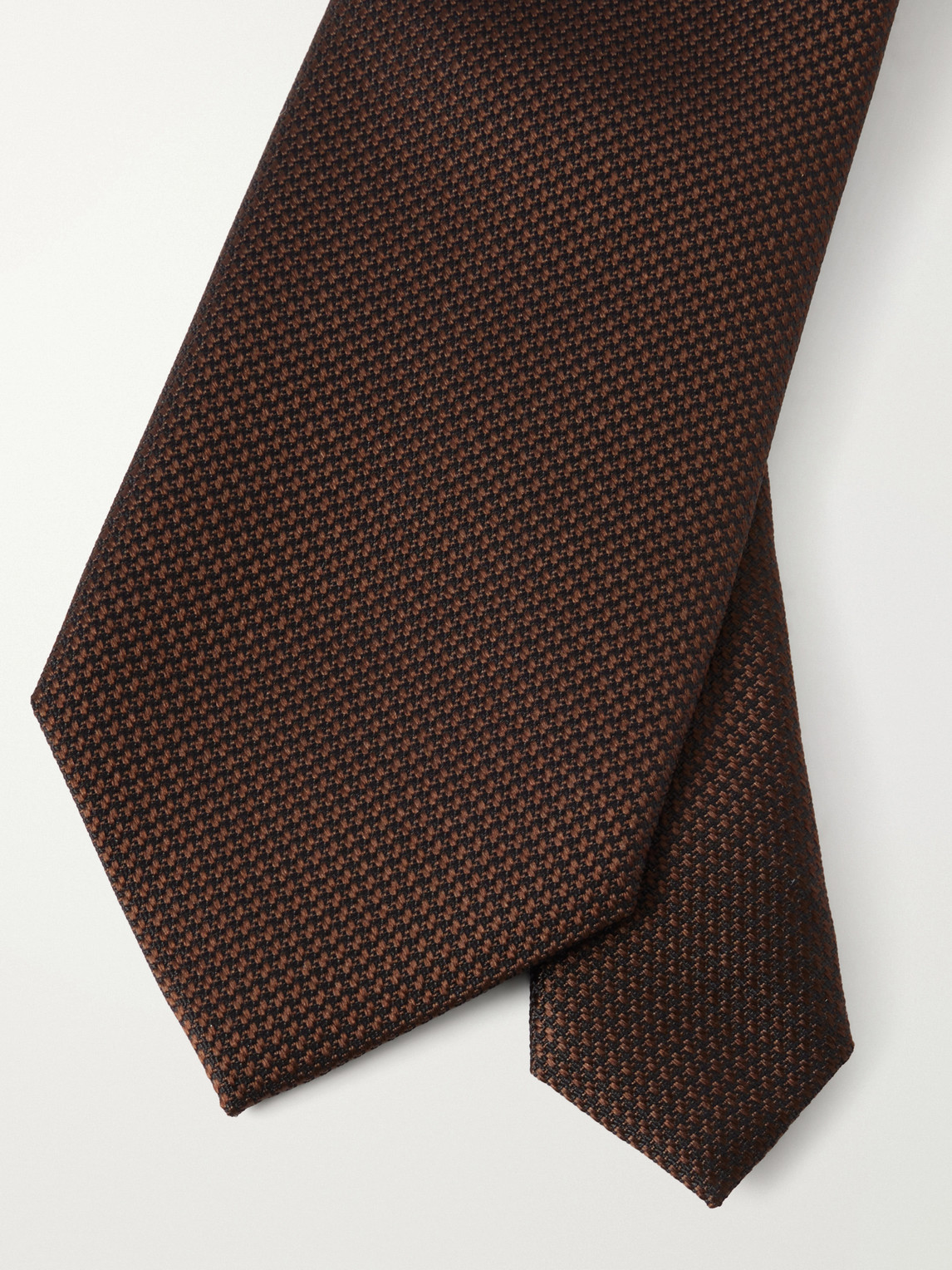 Tom Ford 7cm Silk-jacquard Tie In Brown