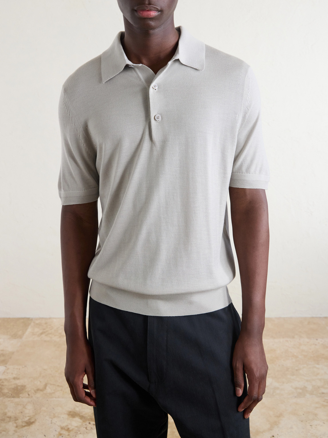 Cashmere And Silk-Blend Polo Shirt