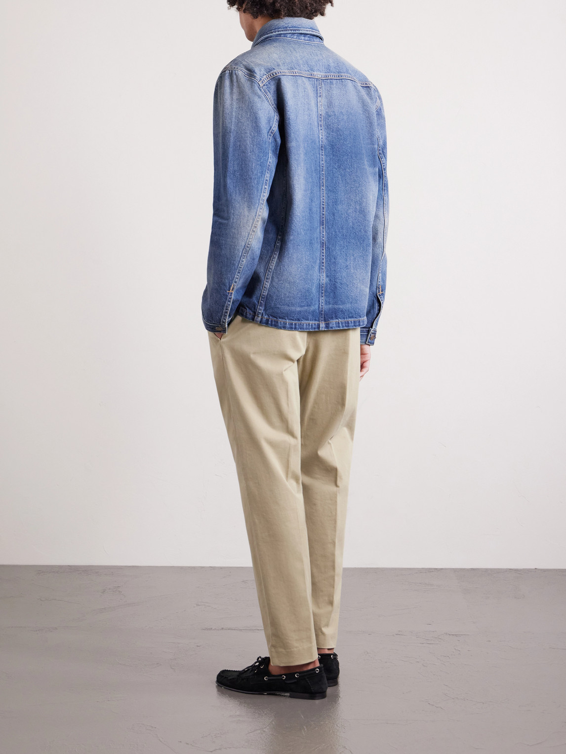 Tom Ford Tapered Cotton-Blend Twill Trousers - Men | Thumbnail 4 Tom Ford Tapered Cotton-Blend Twill Trousers - Men | Thumbnail 4