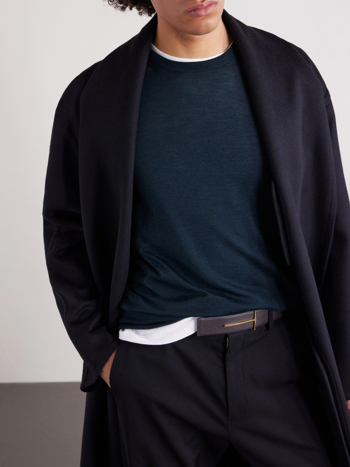 Slim-Fit Cashmere And Silk-Blend Sweater