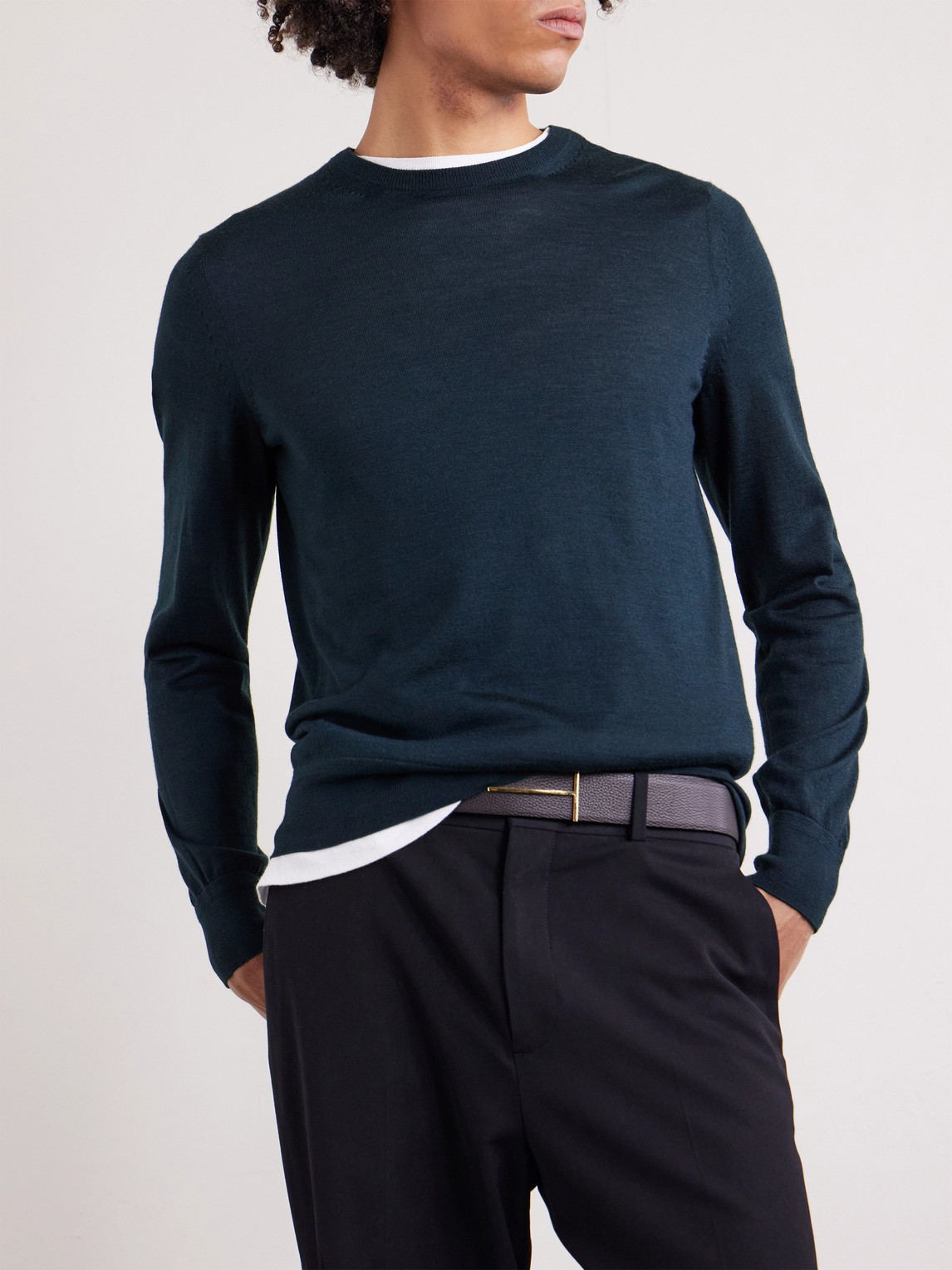Slim-Fit Cashmere And Silk-Blend Sweater