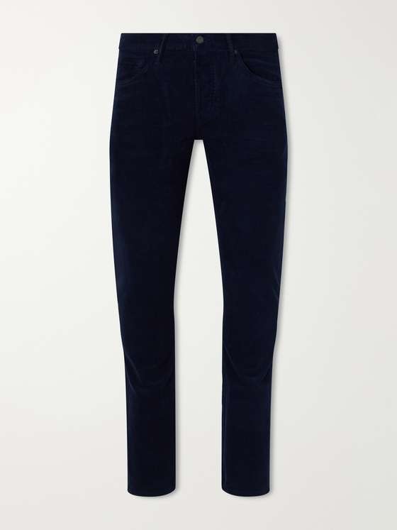 Tomford Slim-Fit Cotton-Blend Corduroy Trousers