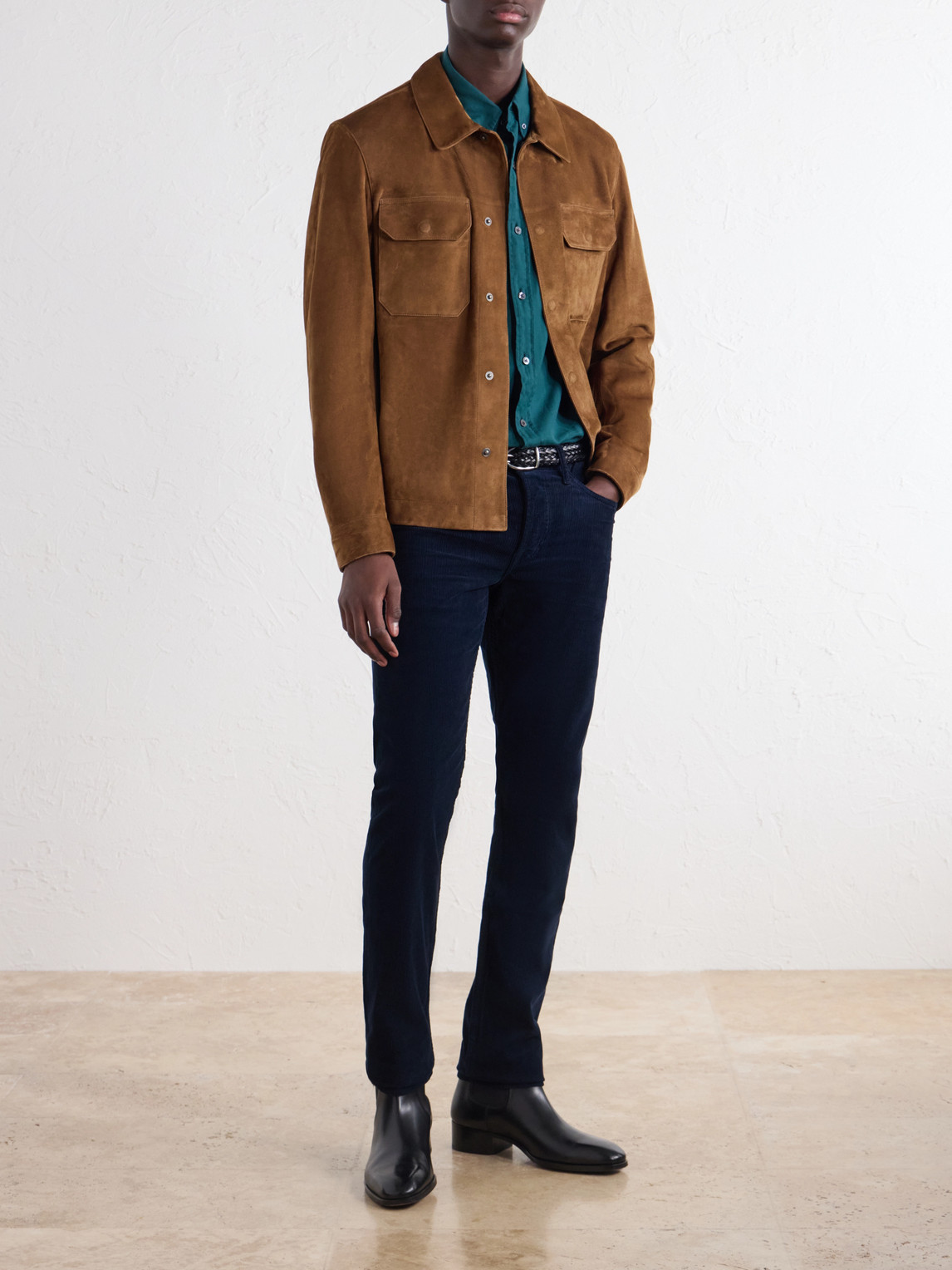 Slim-Fit Cotton-Blend Corduroy