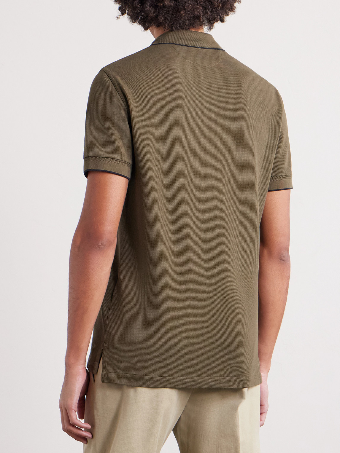 Slim-Fit Lyocell-Piqué Polo Shirt