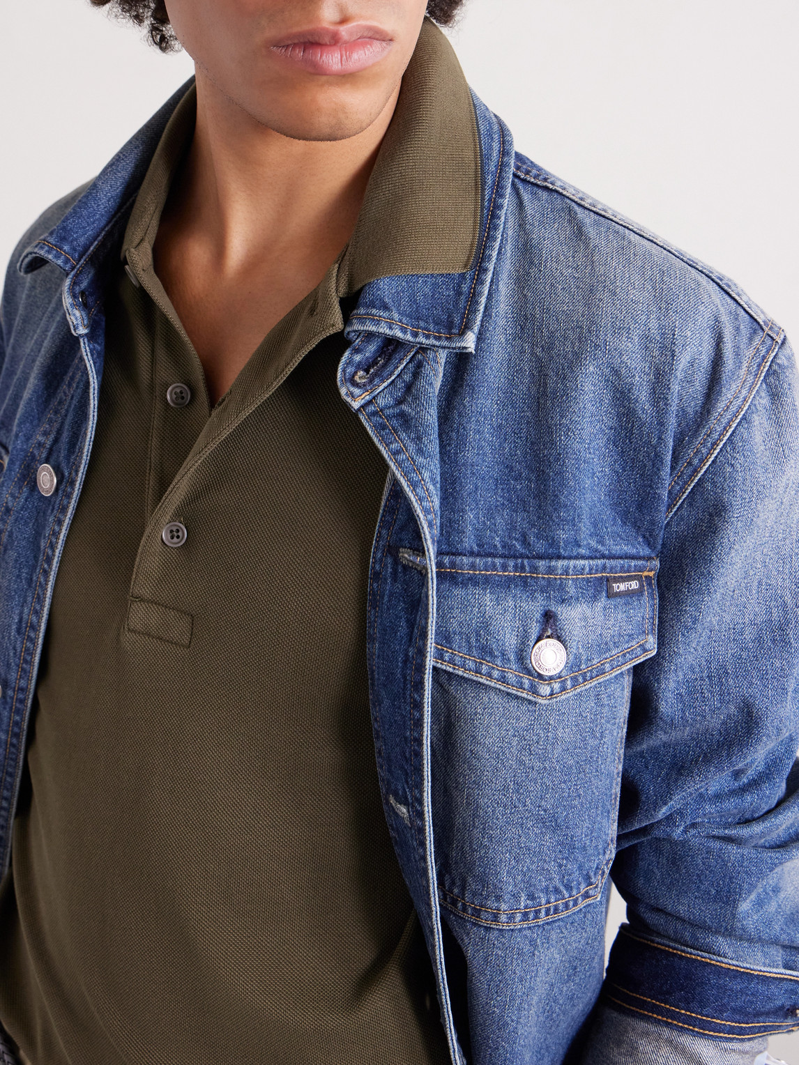 Slim-Fit Lyocell-Piqué Polo Shirt