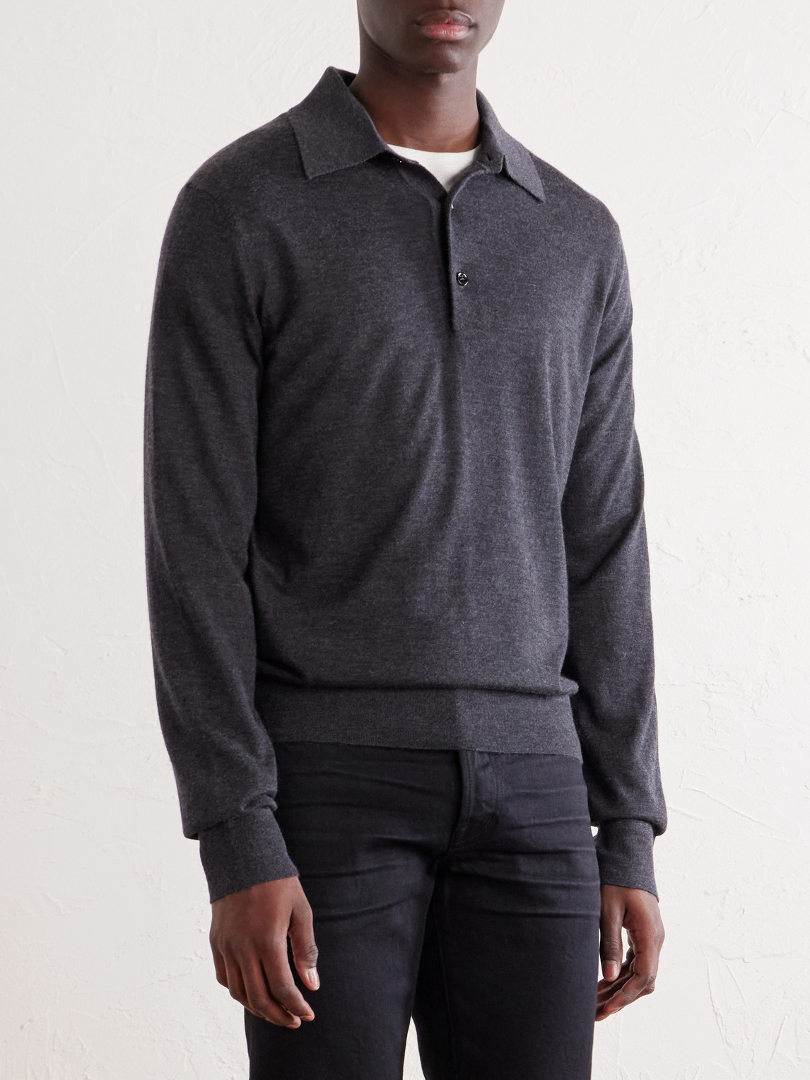Tom Ford Cashmere and Silk-Polo Shirt - Men | Thumbnail 3 Tom Ford Cashmere and Silk-Polo Shirt - Men | Thumbnail 3