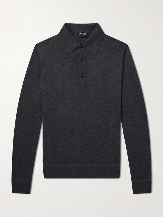 Tomford Cashmere and Silk-Polo Shirt