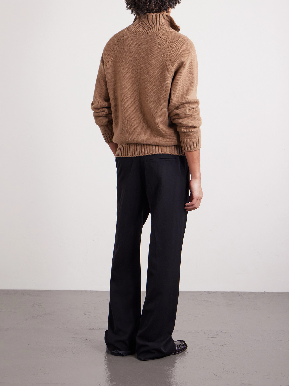 Tom Ford Wool and Cashmere-Blend Half-Zip Sweater - Men | Thumbnail 4 Tom Ford Wool and Cashmere-Blend Half-Zip Sweater - Men | Thumbnail 4
