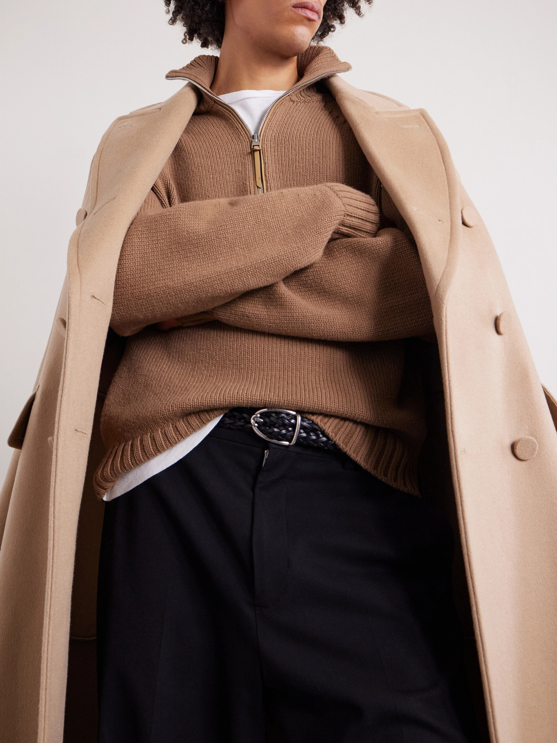 Tom Ford Wool and Cashmere-Blend Half-Zip Sweater - Men | Thumbnail 5 Tom Ford Wool and Cashmere-Blend Half-Zip Sweater - Men | Thumbnail 5