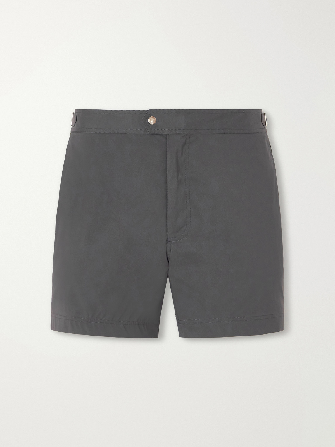 Tom Ford Straight-leg Mid-length Swim Shorts In Gray