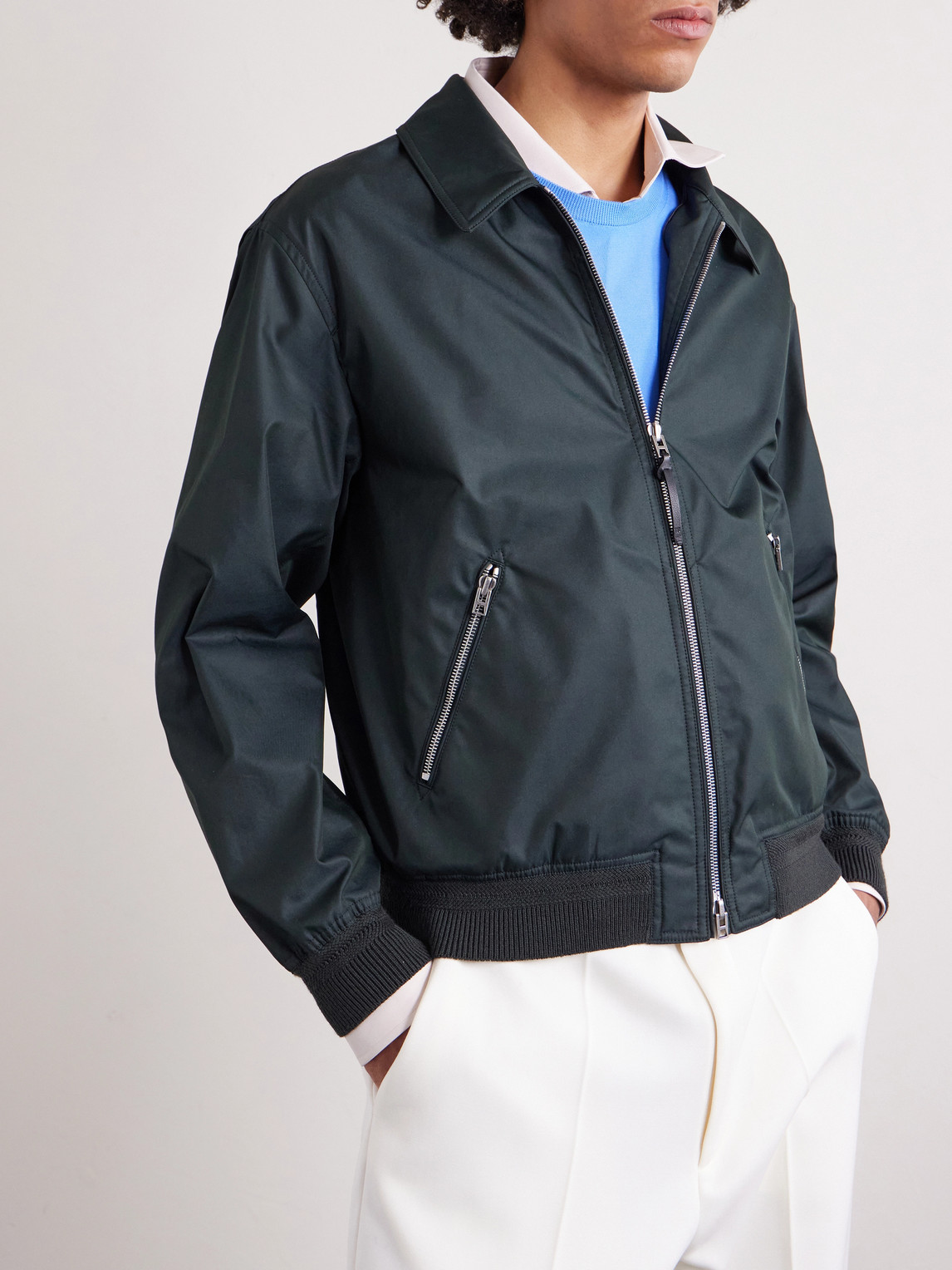 Cotton-Blend Twill Blouson Jacket