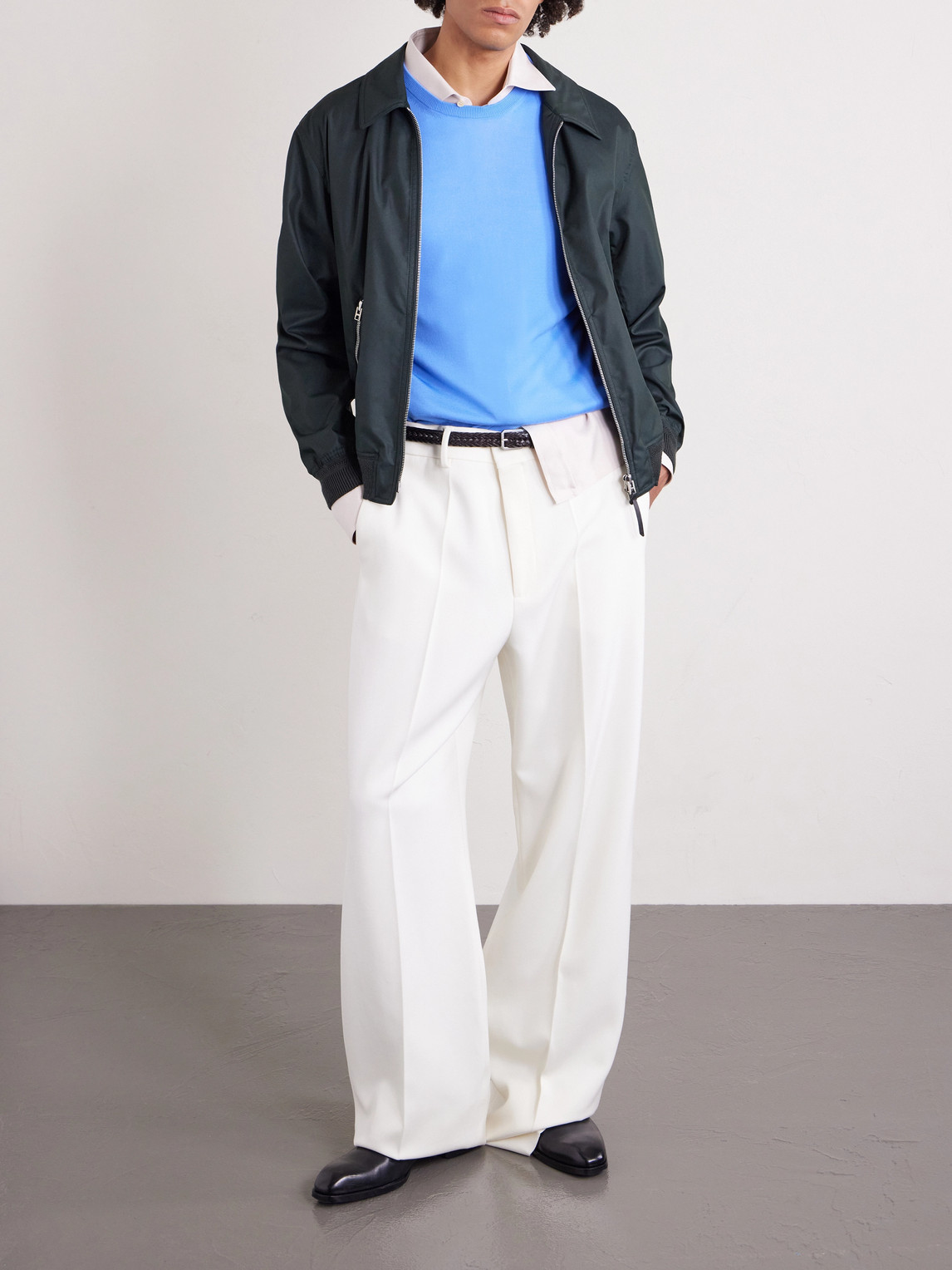 Cotton-Blend Twill Blouson Jacket