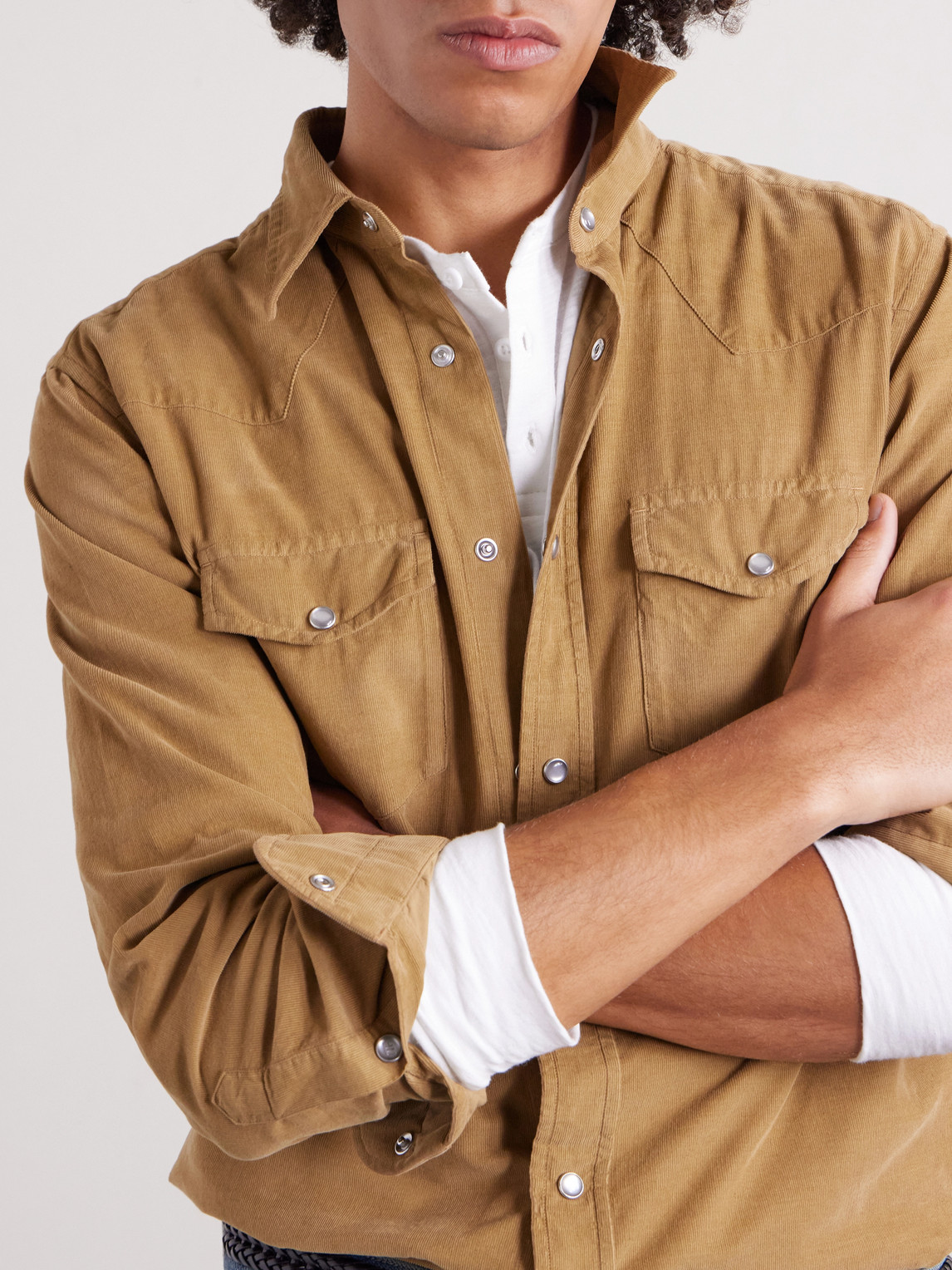 Slim-Fit Cotton-Corduroy Shirt