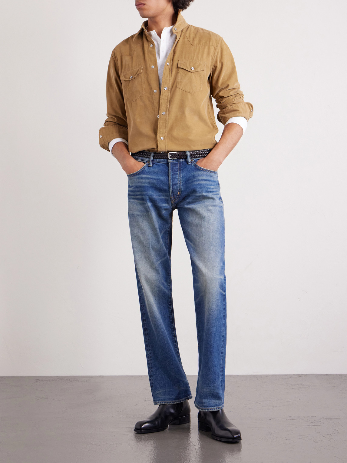 Slim-Fit Cotton-Corduroy Shirt