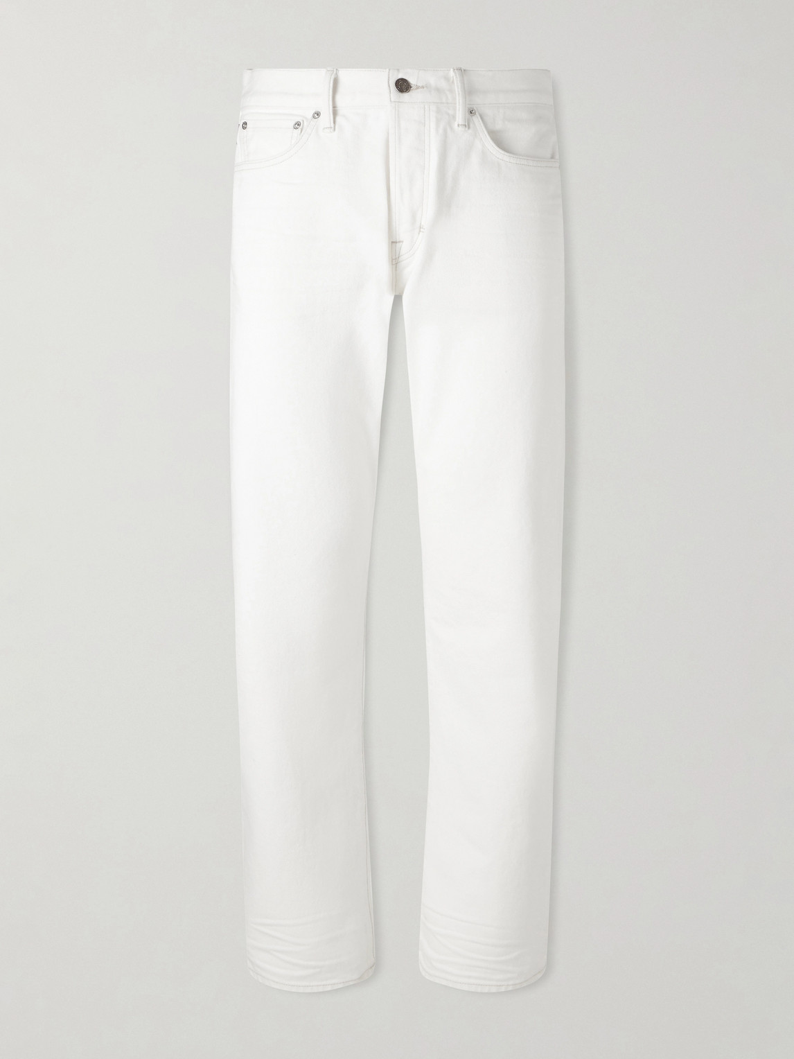 Tom Ford Straight-leg Selvedge Jeans In White