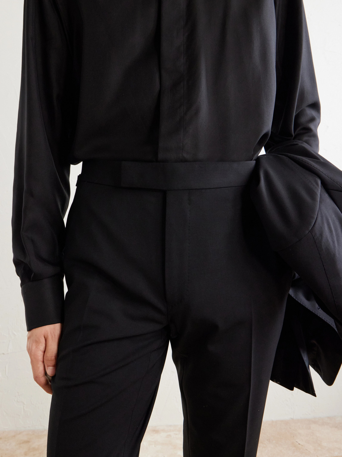 Shelton Straight-Leg Stretch-Wool Trousers
