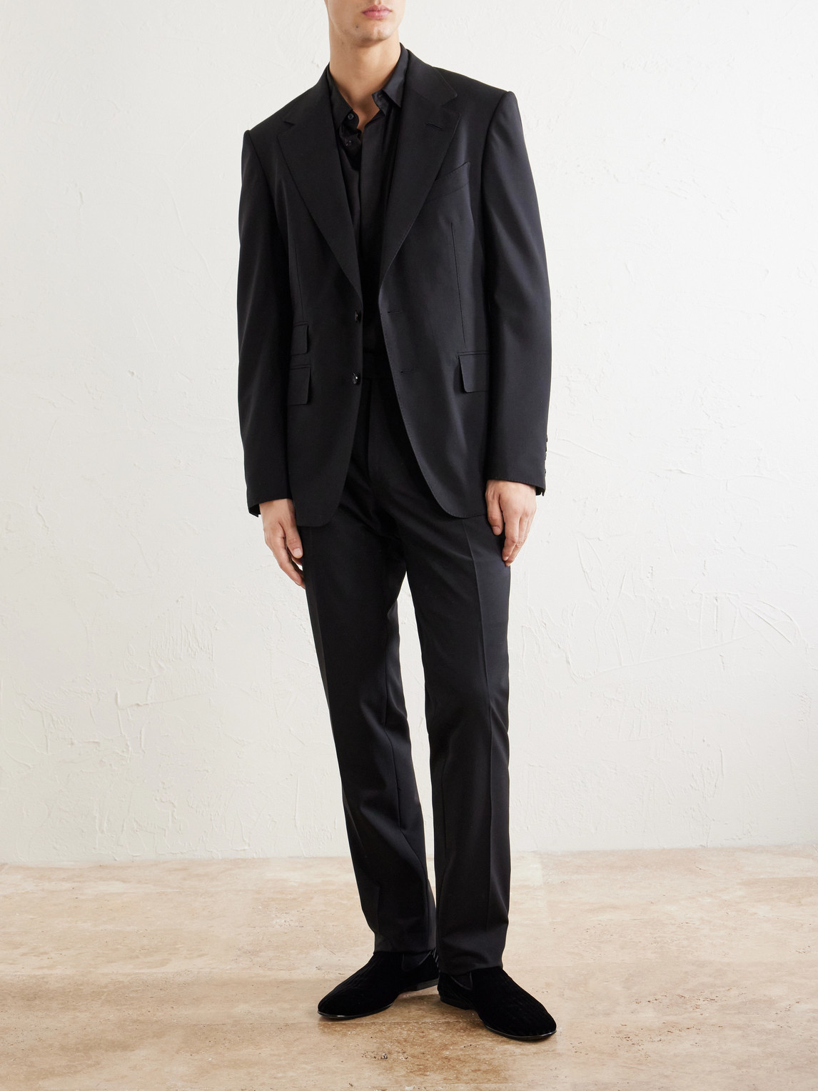 Shelton Straight-Leg Stretch-Wool Trousers