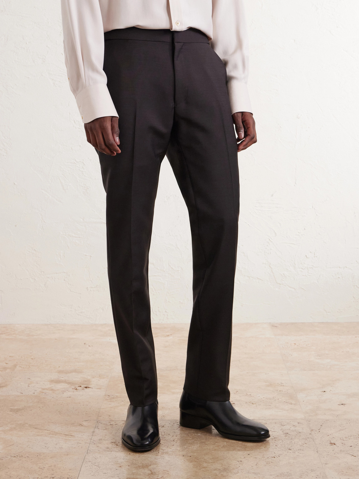 O'Connor Straight-Leg Mohair And Wool-Blend Suit Trousers