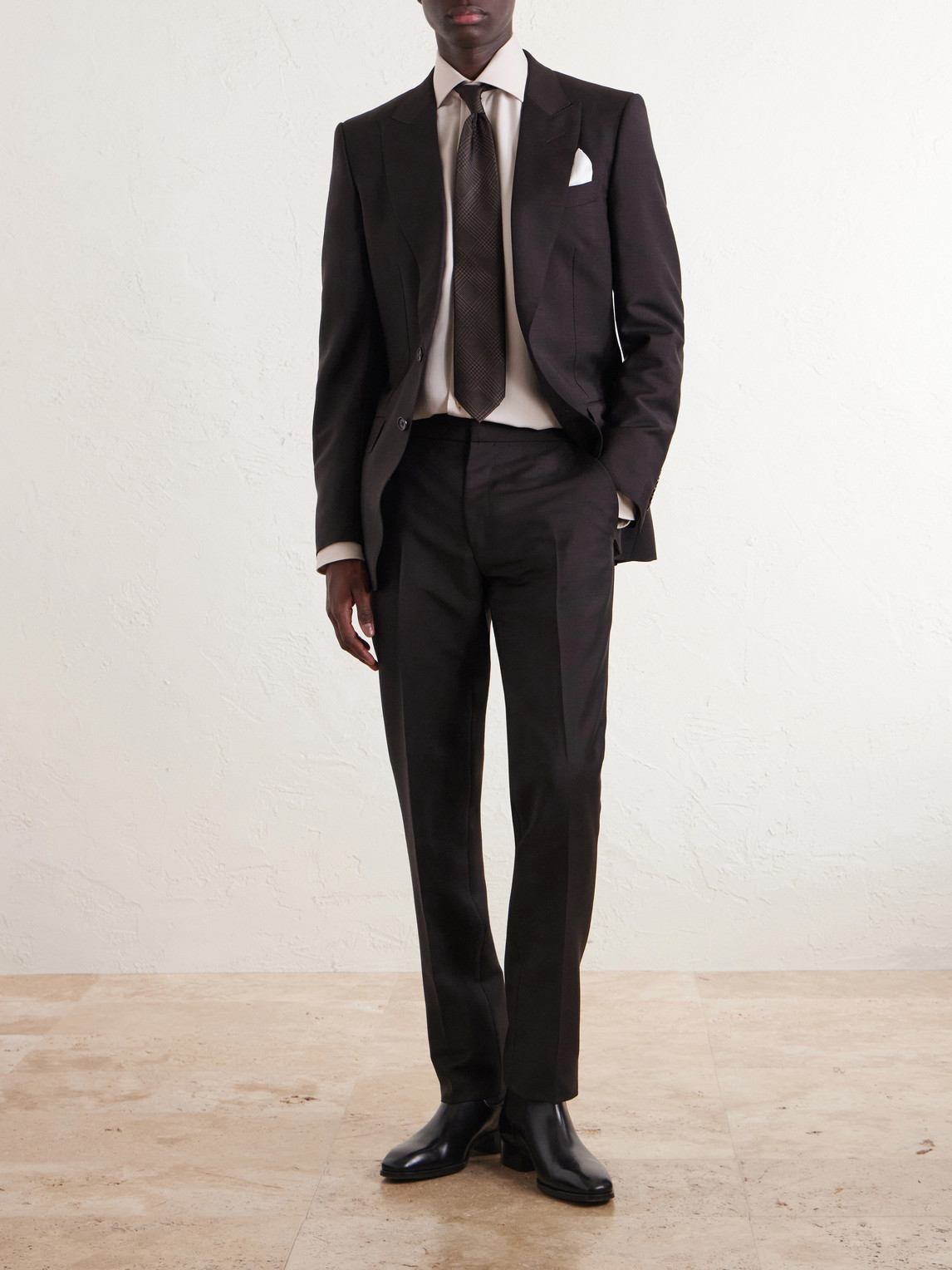 O'Connor Straight-Leg Mohair And Wool-Blend Suit Trousers