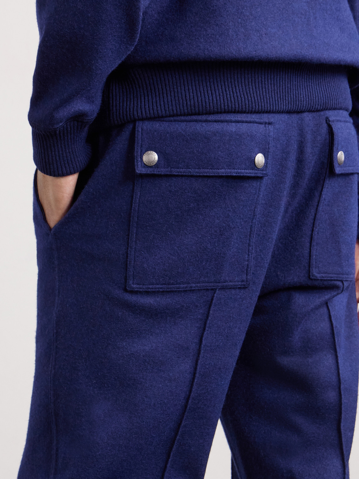 Straight-Leg Pintucked Cashmere Sweatpants
