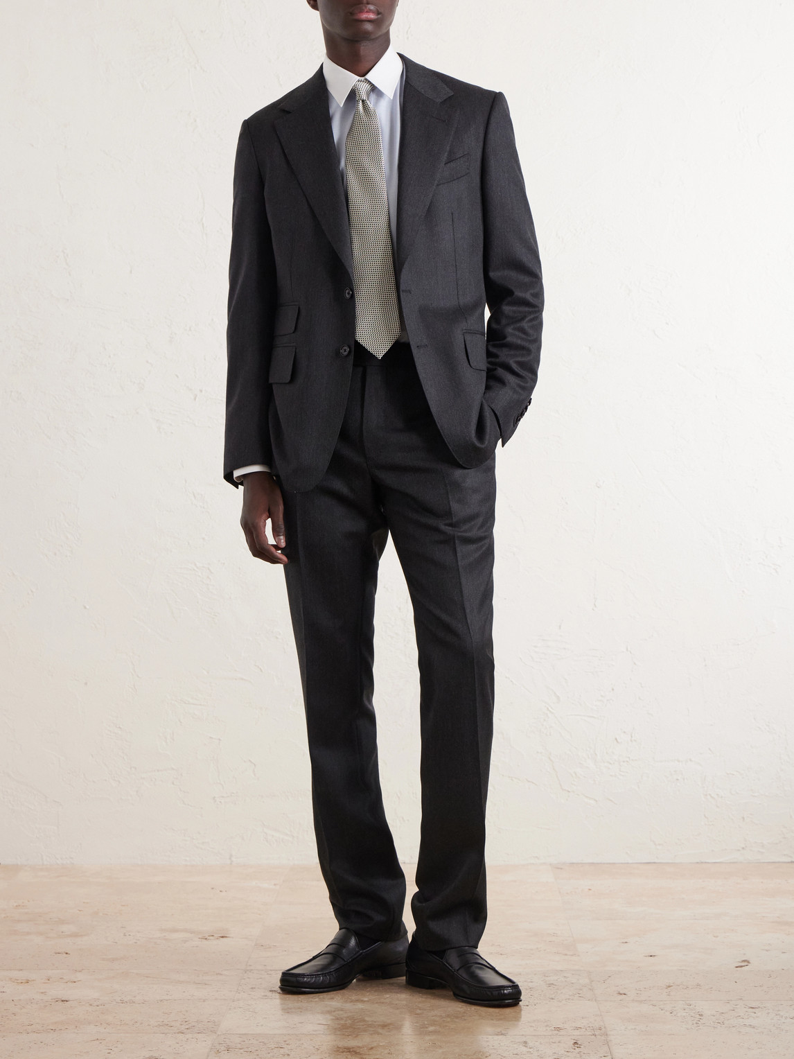 Tom Ford Shelton Straight-Leg Wool-Twill Suit Trousers - Men | Thumbnail 2 Tom Ford Shelton Straight-Leg Wool-Twill Suit Trousers - Men | Thumbnail 2