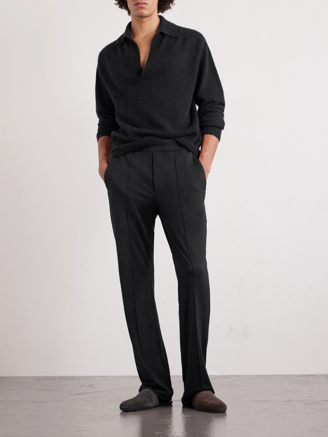Straight-Leg Wool, Silk And Cashmere-Blend Sweatpants