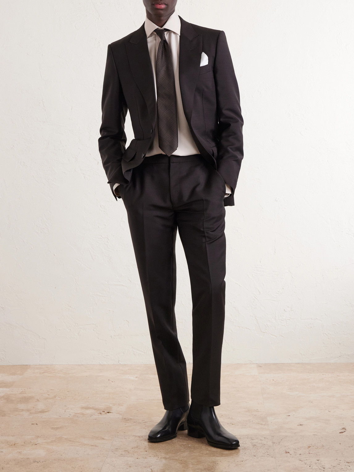 O'Connor Mohair And Wool-Blend Suit Jacket