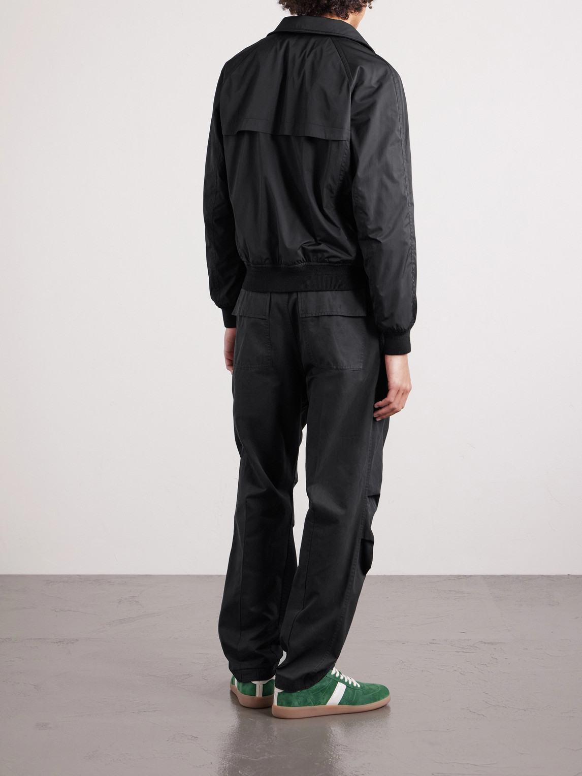 Straight-Leg Cotton-Twill Drawstring Trousers