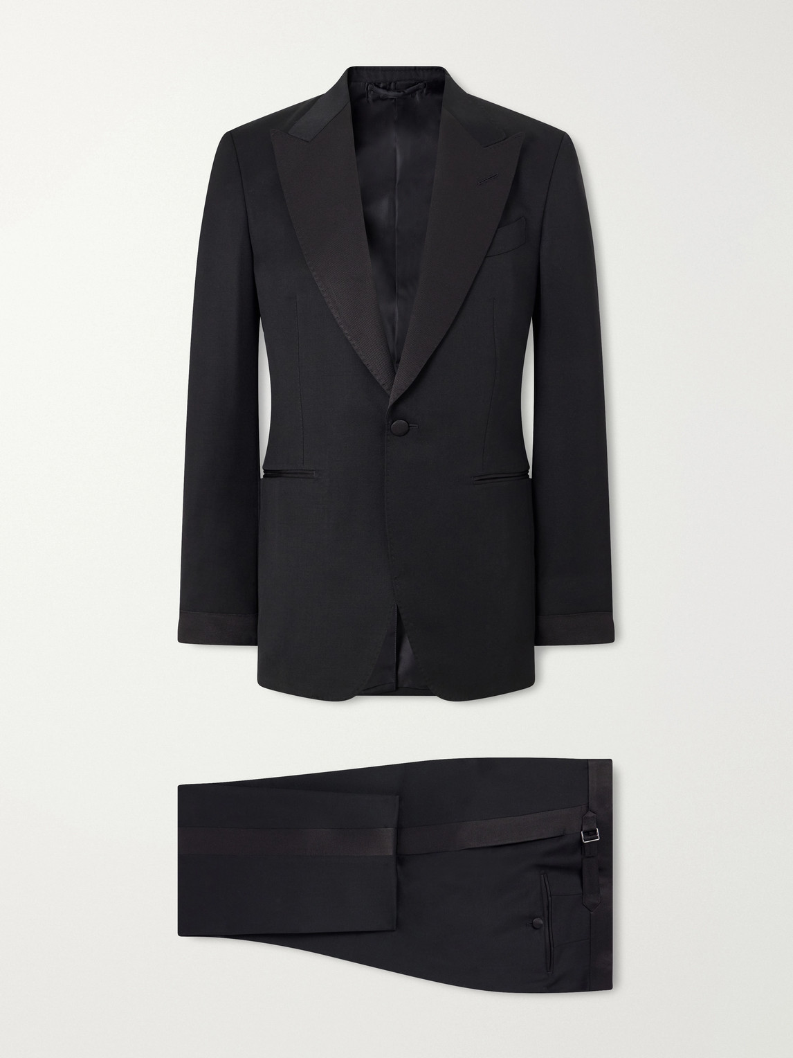 Shelton Grosgrain-Trimmed Wool And Mohair-Blend Twill Tuxedo Suit