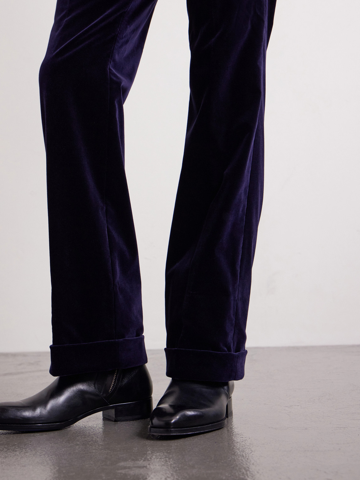 Atticus Straight-Leg Cotton-Blend Velvet Suit Trousers