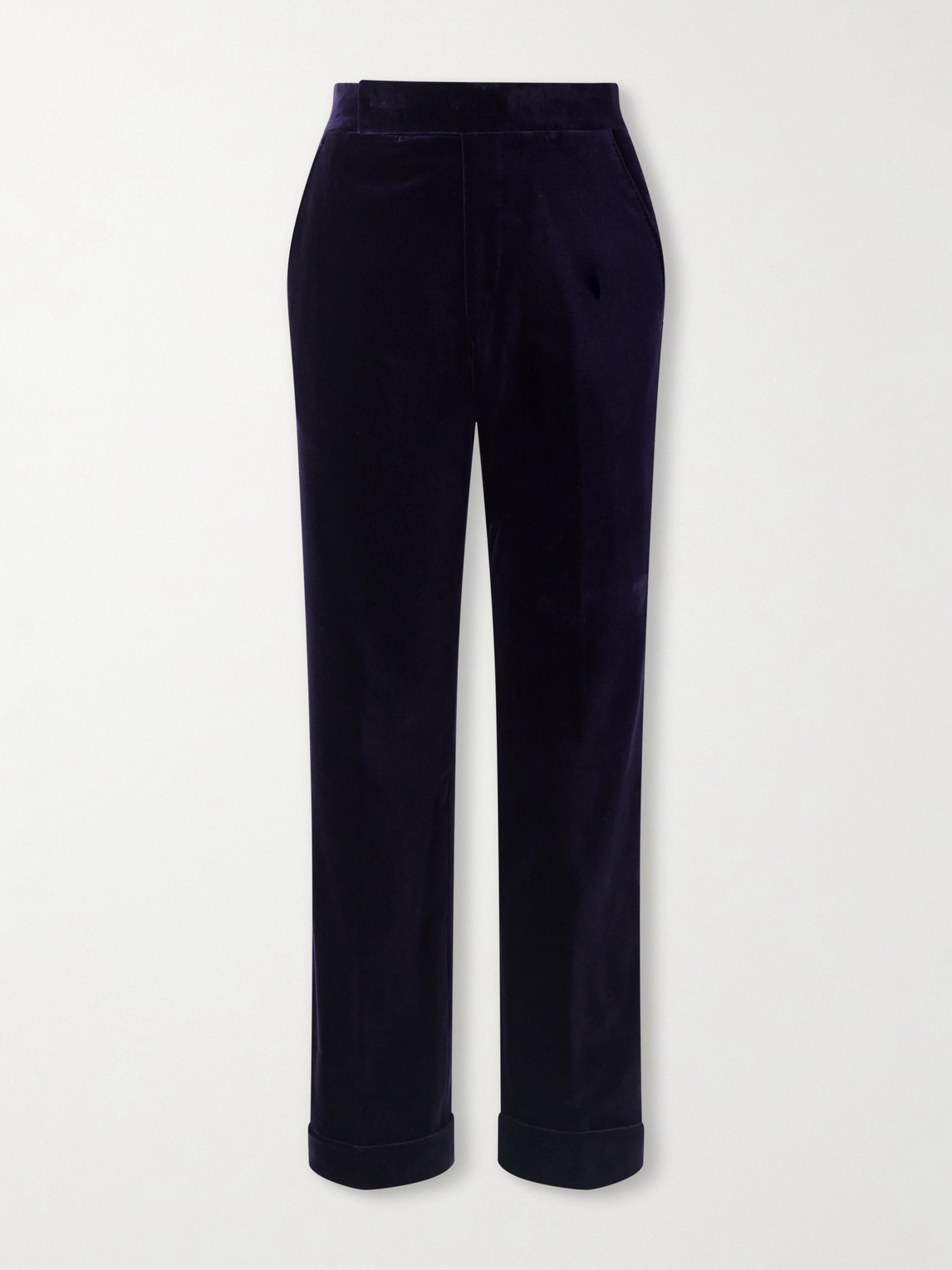Atticus Straight-Leg Cotton-Blend Velvet Suit Trousers