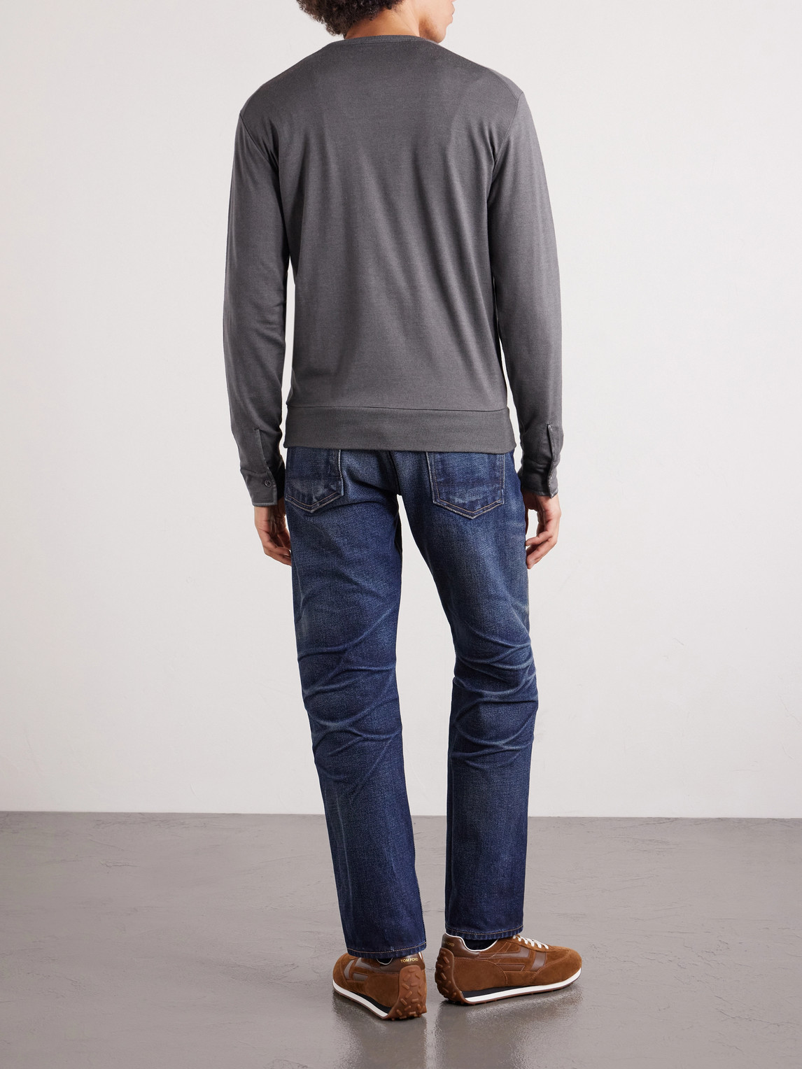 Slim-Fit Cashmere, Wool And Silk-Blend Sweatshirt