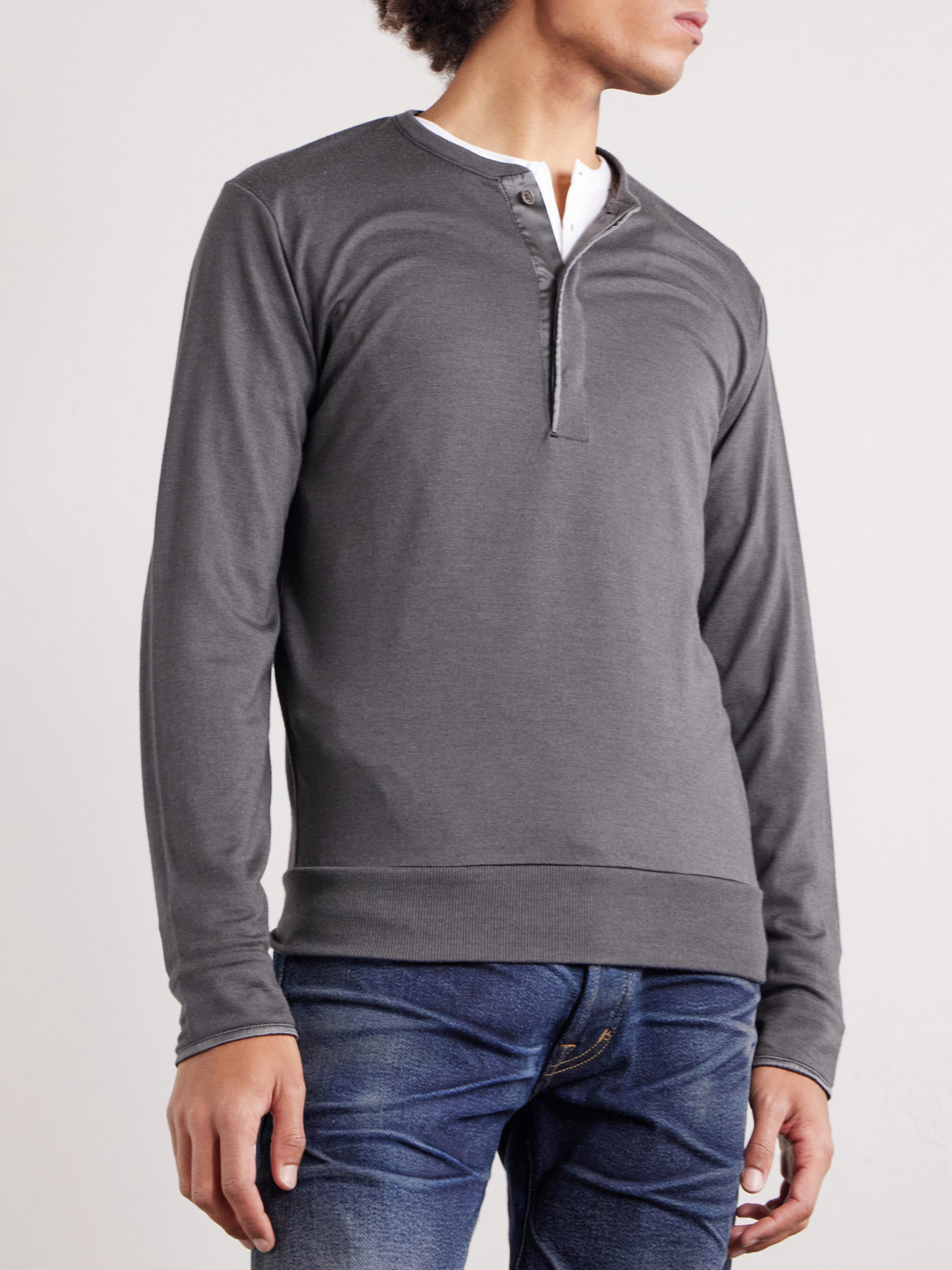 Slim-Fit Cashmere, Wool And Silk-Blend Sweatshirt