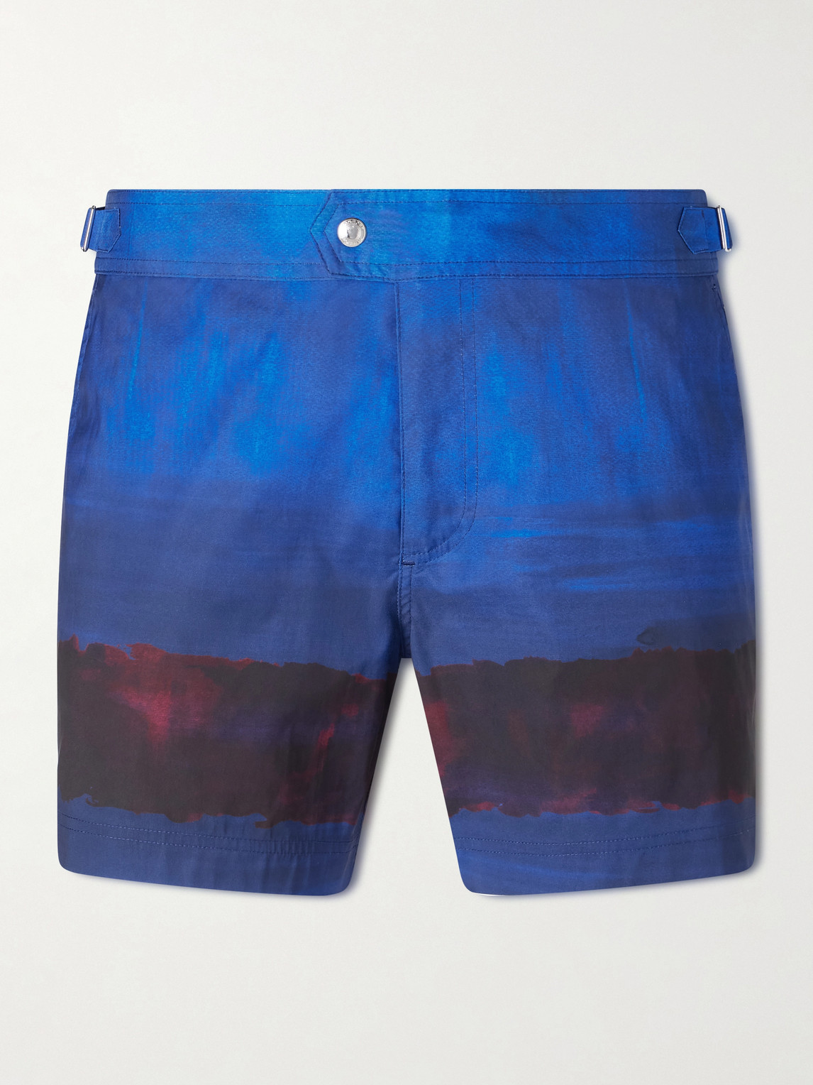 Tom Ford Straight-leg Mid-length Dégradé Swim Shorts In Blue